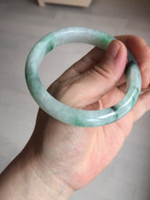 Load image into Gallery viewer, 56.5mm Certificated sunny green/dark green/white jadeite jade bangle BK120-8240