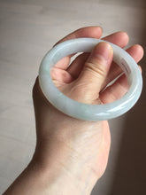 Load image into Gallery viewer, 58mm Certified type A 100% Natural light green/white Jadeite bangle AR118-0253