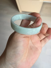 Load image into Gallery viewer, 51mm Certified Type A 100% Natural light purple/white square Jadeite Jade bangle BN98-2703