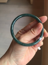 Load image into Gallery viewer, 58.8mm Certified Type A 100% Natural light green/blue/gray Guatemala slim round cut Jadeite bangle BP210-1021