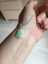 Load image into Gallery viewer, 100% Natural type A green/white small happy buddha jadeite Jade pendant necklace group BP111