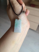 Load image into Gallery viewer, 100% Natural type A icy watery light green/sunny green Jadeite Jade safe and sound pendant BF97