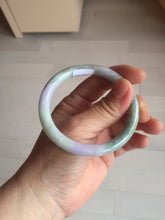 Load image into Gallery viewer, 54.5mm certified 100% natural Type A light green/purple round cut jadeite jade bangle PB87-0986