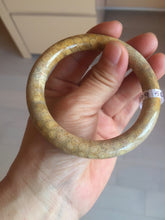 Load image into Gallery viewer, 56.8mm 100% natural beige yellow orange round cut Coral Jade (珊瑚玉) bangle XY109