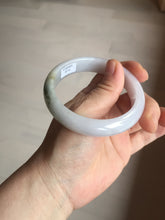 Load image into Gallery viewer, 57.7mm Certified 100% natural Type A dark green white purple jadeite jade bangle AH91-3014