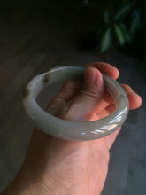 Load image into Gallery viewer, 57.7mm Certified 100% natural Type A dark green/gray jadeite jade bangle AJ65-8080