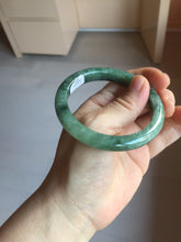 Load image into Gallery viewer, 55mm Certified Type A 100% Natural oily dark green(老油青)Jadeite bangle PD145-6278