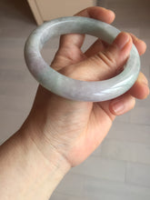 Load image into Gallery viewer, 60.5mm Certified Type A 100% Natural icy watery green/purple chubby Jadeite Jade bangle E146-9537