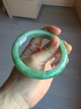 Load image into Gallery viewer, 60mm Certified Type A 100% Natural sunny green gray Jadeite Jade bangle BG234-9885