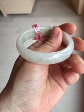 Load image into Gallery viewer, 48mm certified 100% natural Type A icy watery light green yellow white oval jadeite jade bangle PC16-6669