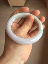 Load image into Gallery viewer, 56.5mm certified 100% natural Type A light green purple jadeite jade bangle AA32-4276