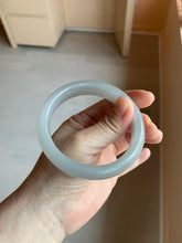 Load image into Gallery viewer, 56.6mm 100% natural smoky purple/icy ash gray Quartzite (Shetaicui jade) bangle SY58