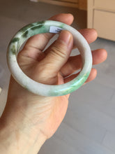 Load image into Gallery viewer, 60.2mm certificated Type A 100% Natural dark green/sunny green/white/purple Jadeite Jade bangle AA102-3268