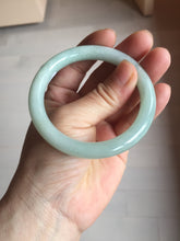 Load image into Gallery viewer, 53.5mm certified 100% natural Type A light green round cut jadeite jade bangle BP161-2771
