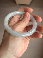 Load image into Gallery viewer, 54mm certified natural 100% natural Type A light green round cut jadeite jade bangle BS74-1021