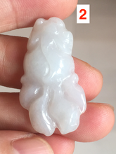 Load image into Gallery viewer, 100% Natural clear sunny green gray  jadeite jade golden fish Pendant group BP109