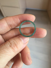 Load image into Gallery viewer, Size 7 3/4 100% natural type A icy watery light green/blue/yellow/gray skinny Guatemala jadeite jade band ring AR102