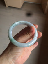 Load image into Gallery viewer, 56.2mm certified Type A 100% Natural green/purple/white Jadeite Jade bangle AY74-5914