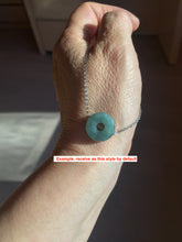 Load image into Gallery viewer, 15mm Type A 100% Natural blue light green dark green gray Guatemala Jadeite Jade Safety Guardian Button donuts Pendant group AU82