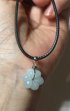 Load image into Gallery viewer, Type A 100% Natural light green/white 3D jadeite Jade flower Pendant AX148