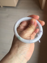 Load image into Gallery viewer, 53.5mm certified 100% natural light green purple slim jadeite jade bangle PC39-4034