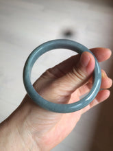 Load image into Gallery viewer, 59mm Certified Type A 100% Natural light blue/gray Guatemala Jadeite bangle Y134-6420