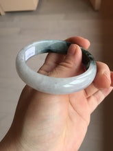 Load image into Gallery viewer, 53.4mm Certified Type A 100% Natural light purple/dark green jadeite Jade bangle BM60