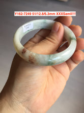 Load image into Gallery viewer, Sale! 49-54mm certified Type A 100% Natural dark green/white/black Jadeite Jade bangle with defects group GC30