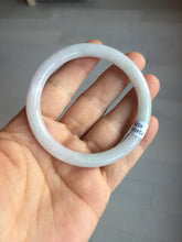 Load image into Gallery viewer, 54.8mm 100% natural Type A light purple white slim round cut jadeite jade bangle BM107-4526