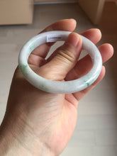 Load image into Gallery viewer, 54.8mm Certified Type A 100% Natural green/white/purple with green floating flowers Jadeite Jade bangle BL124-1273