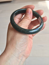 Load image into Gallery viewer, 55.5mm Certified Type A 100% Natural deep sea green/blue/gray/white Guatemala Jadeite bangle PC24-8528