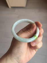 Load image into Gallery viewer, 53.4mm 100% natural Type A green/white jadeite jade bangle G73