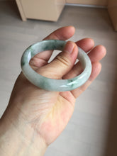Load image into Gallery viewer, 54.5mm Certified 100% natural Type A light purple with green floating flowers jadeite jade bangle BN14-7084