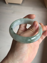 Load image into Gallery viewer, 57.5mm Certified 100% natural Type A dark green white gray chubby jadeite jade bangle AD118-2998