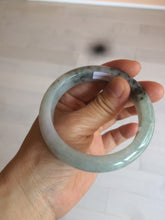 Load image into Gallery viewer, 55 mm Certified type A 100% Natural green/purple/black Jadeite bangle AT97-7557