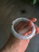Load image into Gallery viewer, 52.8mm Certificated light green, white, purple, brown jadeite jade bangle K129-0614