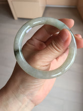 Load image into Gallery viewer, 54.2mm certified 100% natural type A certified light green with floating seaweed round cut jadeite jade bangle BM62-6610