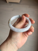 Load image into Gallery viewer, 57mm Certified Type A 100% Natural icy watery white Jadeite Jade bangle BM77-7067