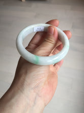 Load image into Gallery viewer, 55.7mm Certified Type A 100% Natural sunny green white Jadeite Jade bangle BP44-3179