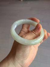 Load image into Gallery viewer, 57.5mm certified 100% natural Type A icy watery light yellow/white with jadeite jade bangle BL56-3288