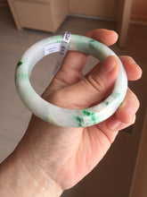 Load image into Gallery viewer, 60.2mm certified Type A 100% Natural light green sunny green light purple Jadeite Jade bangle BK139-5281