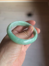 Load image into Gallery viewer, 50.5mm Certified Type A 100% Natural sunny apple green/red Jadeite Jade oval bangle AJ67-0170