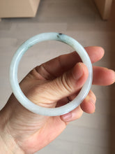 Load image into Gallery viewer, 56mm Certified Type A 100% Natural light green purple slim round cut Jadeite bangle PB175-9123