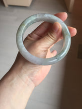 Load image into Gallery viewer, 59.2mm Certified Type A 100% Natural white/light purple/brown/yellow/gray(FU LU SHOU) Jadeite Jade bangle BF104-8634