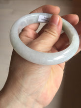 Load image into Gallery viewer, 56.4mm Certified Type A 100% Natural sunny green/white Jadeite Jade bangle BP51-3875