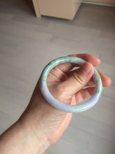 Load image into Gallery viewer, 54.5mm certified 100% natural Type A light green/purple round cut jadeite jade bangle PB87-0986