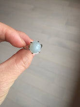 Load image into Gallery viewer, 100% natural type A icy watery green dark green four-prong jadeite jade ring group AA89