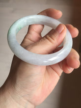 Load image into Gallery viewer, 56.4mm Certified Type A 100% Natural sunny green/white Jadeite Jade bangle BP51-3875