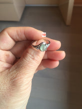 Load image into Gallery viewer, 100% natural type A icy watery green dark green four-prong jadeite jade ring group BP145