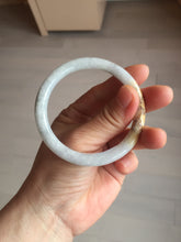 Load image into Gallery viewer, 54mm certified 100% natural Type A light yellow/white/purple/black(Wuji) round cut jadeite jade bangle BS9-9567